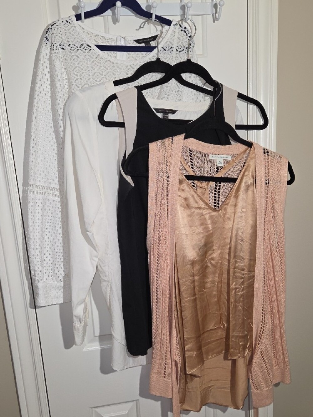 Banana Republic White Lace Peasant Blouse